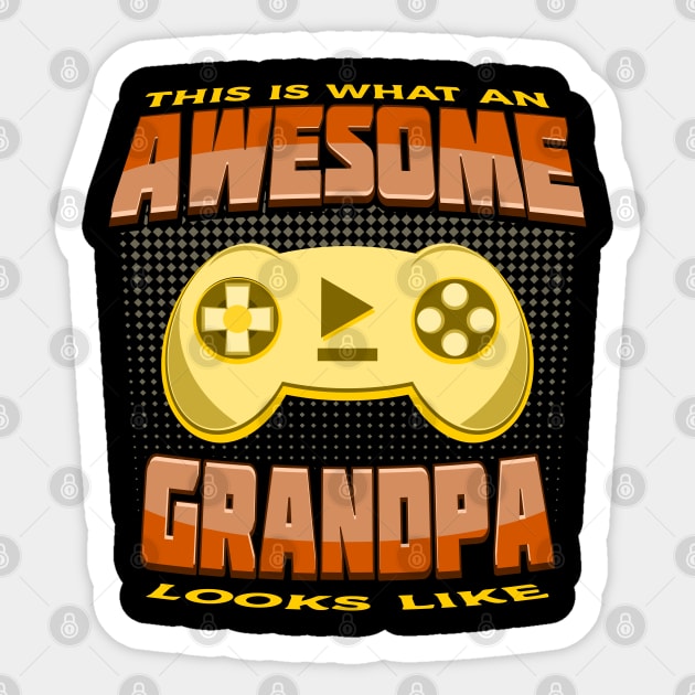 This Is What An Awesome Grandpa Looks Like Gaming Console Sticker by JaussZ